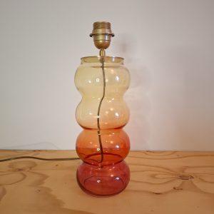 Lampenvoet - Glas bubbel geel/oranje/roze